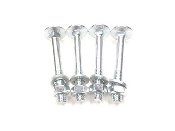 Vagnsbult M6x50 mm elförzinkad 4-pack