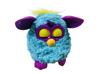 Furby Boom A3124 Interaktiv Leksak Blå Lila Gul Plysch Elektronisk Vintage