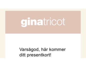 Ginatricot presentkort