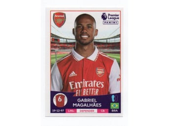 22-23 Panini Premier League Stickers Gabriel Magalhaes
