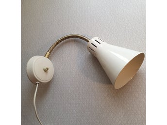 Retro Sänglampa/vägglampa med flexibel arm, BJS Skellefteå