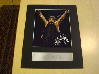 Mick Jagger The Rolling Stones passepartout storlek cirka 20,5 cm x 25,5 cm