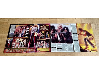 MONSTERS OF ROCK 1984 AC/DC VAN HALEN MÖTLEY CRUE poster tidningen Okej 1980-tal