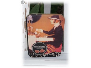 Chocolate Amatller vintage chockladask Barcelona anrik SamlarobjektPillerask