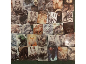 90st stickers med vackra fantasy motiv