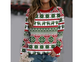 Jultröja Unisex 🎄 Renar & Snöflingor – Herr/Dam – 2XL
