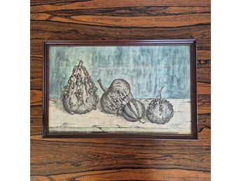 1 tavla med motiv av frukt och grönsaker, 1900-tal, 52*33 cm