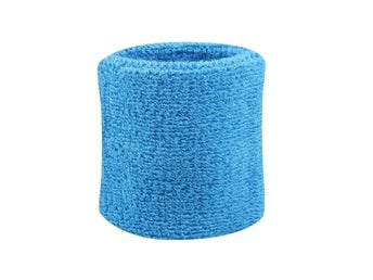 Svettband - Turkos - Vristband - Korta [8cm] - Singelpack