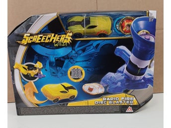 Screechers Wild - Rapid Fire Disc Blaster + fordon (gult fordon)