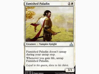 Famished Paladin MTG RIVALS OF IXALAN