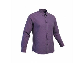 Ted Baker 6 Skjorta Herr UK Storlek 2XL Lila Nålstribad Långärmad Tunna Manschetter