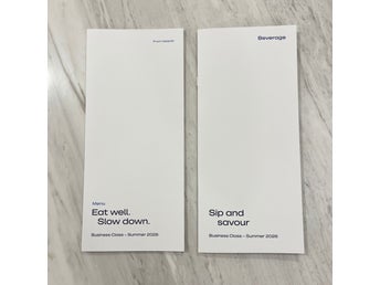 Finnair Business Class meny och dryckesmeny sommar 2026