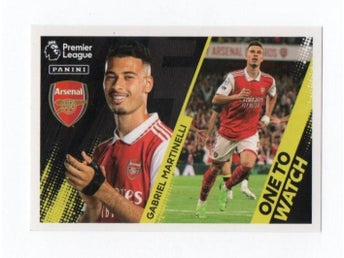 22-23 Panini Premier League Stickers One to Watch Gabriel Martinelli