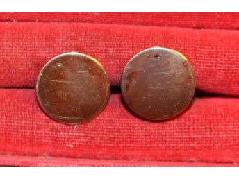 FÖRGYLLDA MANSCHETTKNAPPAR , KONTROLLSTÄMPLAT SILVER . N9=1963