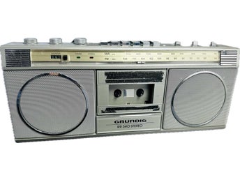 Vintage Grundig RR 340 Stereo Radio Kassettbandspelare Cassette Player