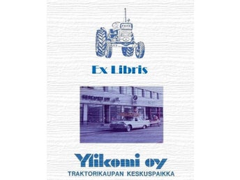 Ford traktor och Dodge bil Ex Libris Finland