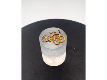 Georg Jensen Messing Dobbeltcykel Vedhæng No 5214.