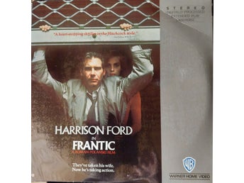 Frantic 1988 120 Min 2-LD Laserdisc Ny Inplastad Pris 199 Frakt 79