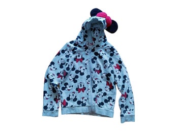 H&M - Disney - Mimmi & Musse Pigg - Huvtröja - Grå - Storlek 134/140