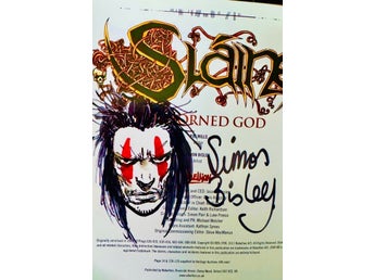 Sláine with original drawing and signed by Bisley! RARE