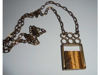 halsband med tigeröga, K.E.Palmberg, vintage, 60-70tal