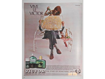VICTOR TOILETRIES FOR MEN, REKLAM TIDNINGSANNONS 1968