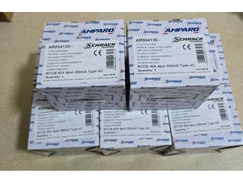Jordfelsbrytare Schrack 4 Plig, 40A/300mA – Helt nya (Partipris)
