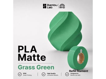 Bambu Lab PLA Matte Grass Green 1.75mm 1kg REFILL