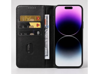 Plånboksfodral för iPhone 15 Pro Max med korthållare