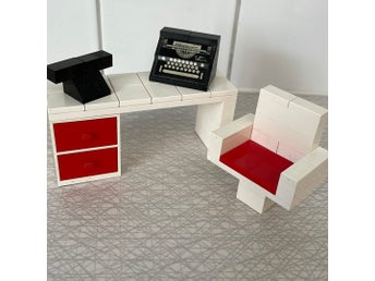 Retro LEGO - Homemaker nr 295 Skrivbord med stol Secretary's Desk