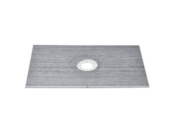 Shower Curb Kit, 1524x965mm Shower Pan Kit with 160mm Central Drain