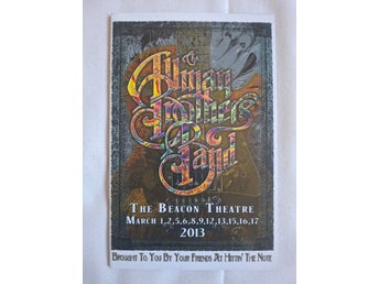 ALLMAN BROTHERS BAND Beacon theatre 2013 *TOUR PROGRAMME*