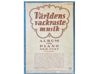 Världens vackraste musik: Album för piano med text och ackordanalys från 1952