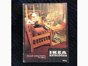 Ikea katalog 1976 möbler lampor retro soffa säng hylla bord nostalgi