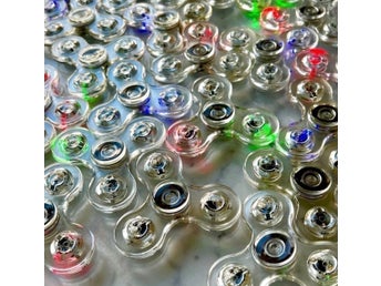 40 st LED fidget spinner med lysdioder - Parti paket pris
