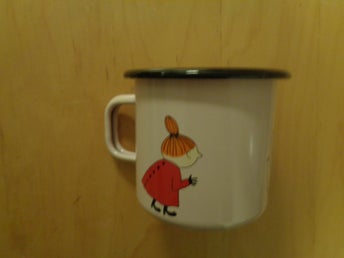 MUUMI MUGG I EMALJ LILLA MY FRÅN MUURLA FINLAND
