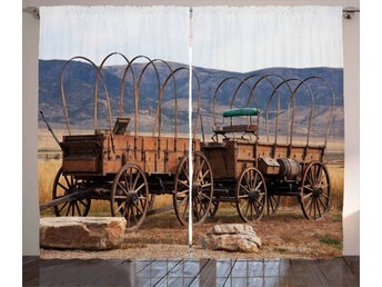 Moderiktiga Gardiner Med Underbart Motiv(280 x 175 cm)