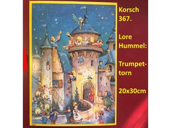 Adventskalender KORSCH 367. L Hummel: Ängel-trumpet-torn.1990-2006 20x30cm