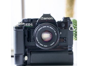 Canon AE-1 Program +Canon Motor Drive MA + FD 50mm f/1.8 S.C. Grymt Kitt