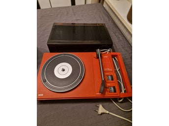 Vintage DUX 5100 orange skivspelare 70-tal – Fint samlarobjekt