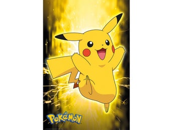 POKEMON PIKACHU NEON MAXI POSTER Affisch Plansch Tavla Nintendo DS 3DS GBA