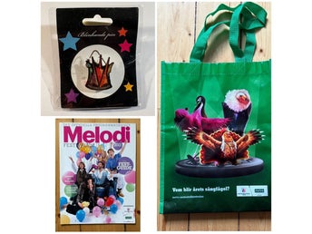 Melodifestivalen, Mello, Eurovision 2013 kasse,programmagasin och blinkande pins
