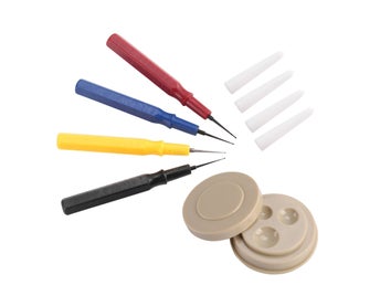 Olja set: Fyra stycken stift + Kopp (klockverktyg oljeset klocka ur verktyg)