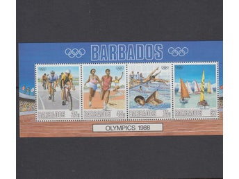 Barbados, Mi Bl.23, OS Seol 1988, Cykel, segling, simning, xx