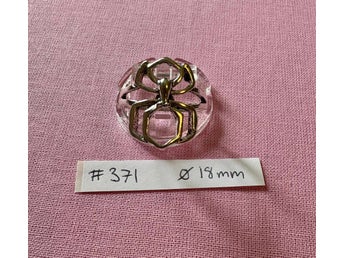 NY ring stor spindel silver metall - 18mm - chunky trend - Black Widow