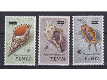 Kenya 1975 Snäckor, nya valörer