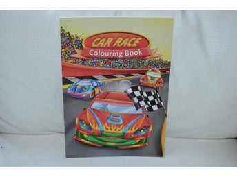 Målarbok Car Race Bilar A4 16sidor Barn Ny
