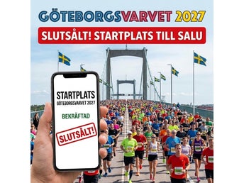 Startplats Göteborgsvarvet 2027 (SLUTSÅLT) - Överlåtelse