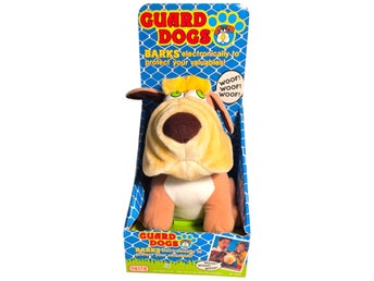 Guard Dogs - Elektronisk Vakthund - Beige Mjukis Vakthund från 1990 - Vintage