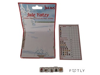Julius Jule Yatzy Jul Yatzy 5 Tärningar Block Sällskapsspel Julmotiv Familjespel